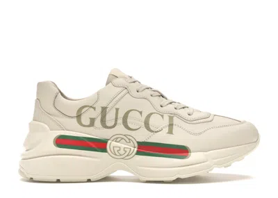 Pre-owned Gucci Rhyton Vintage Logo (women's) Sneakers In Ivory In White