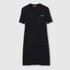 Gucci Stretch Nylon Blend Dress With Chest Pocket In Black