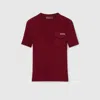 Gucci Women Ribbed T-shirt In Burgundy