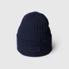 Gucci Rib Knit Wool Hat In Blue