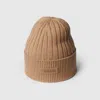 Gucci Rib Knit Wool Hat In Brown
