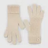 Gucci Rib Knit Wool Lamé Gloves In Neutral