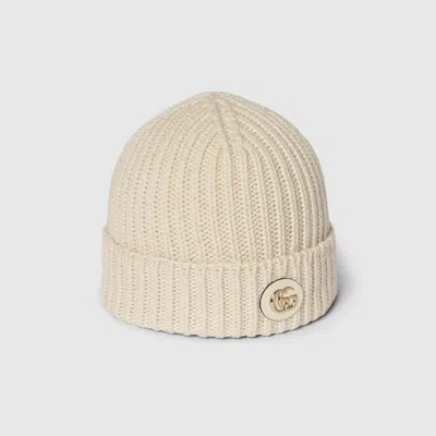 GUCCI GUCCI RIB KNIT WOOL LAMÉ HAT