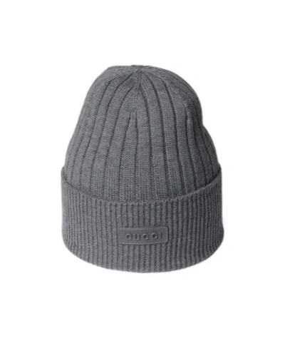GUCCI RIB KNIT WOOL HAT