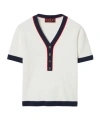 Gucci Oberteil Aus Gerippter Stretch-baumwolle In White