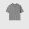 Gucci Rib Soft Wool And Cashmere Top In Gray