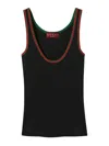 Gucci Web Tank Top In Black
