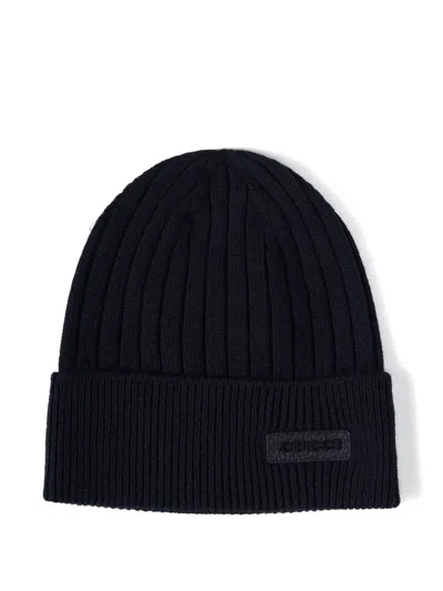 Gucci Ribbed-knit Beanie In Black