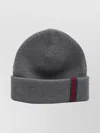 Gucci Men Wool Beanie With Web Detail