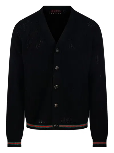 Gucci Ribbed-knit Button Cardigan