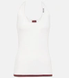 GUCCI RIBBED-KNIT CASHMERE AND SILK TANK TOP