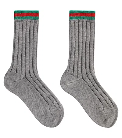 GUCCI RIBBED-KNIT COTTON SOCKS