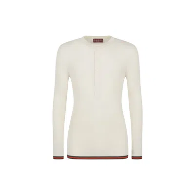 Gucci Ribbed-knit Silk T-shirt