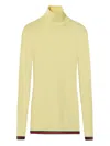 Gucci Ribbed-knit Turtleneck Top In Yellow