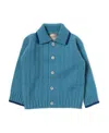 Gucci Ribbed-knit Wool Jacket In Blue