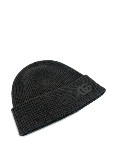 GUCCI RIBBED LOGO BEANIE
