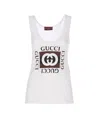 Gucci Interlocking G-print Cotton Top In Whitebrownmc