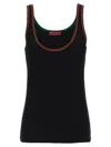 Gucci Web Tank Top In Black