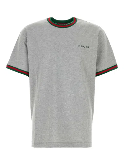Gucci Men Short Sleeve Cotton Jersey T-shirt In Multi