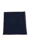 Gucci Ribbed-trim Wool Blanket In Black