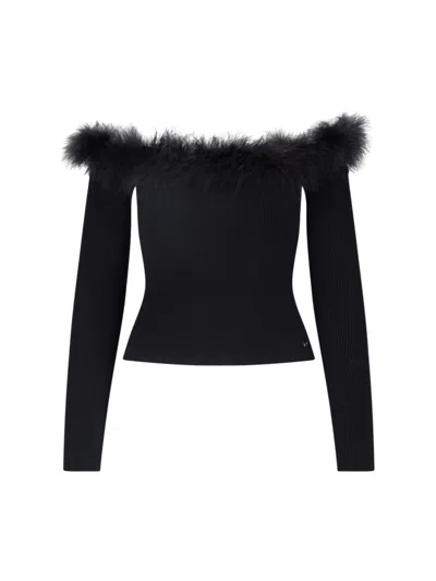 Gucci Ribbed Viscose Top In Black
