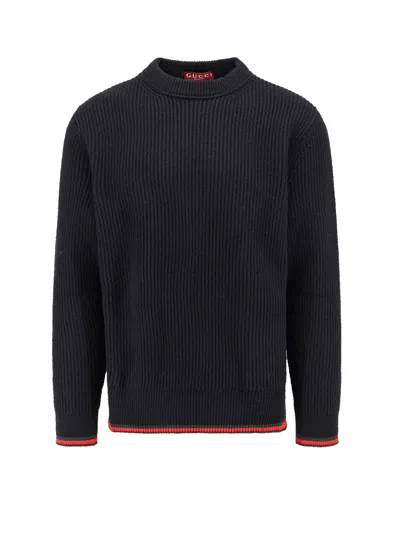 GUCCI RIBBED WOOL AND CASHMERE SWEATER
