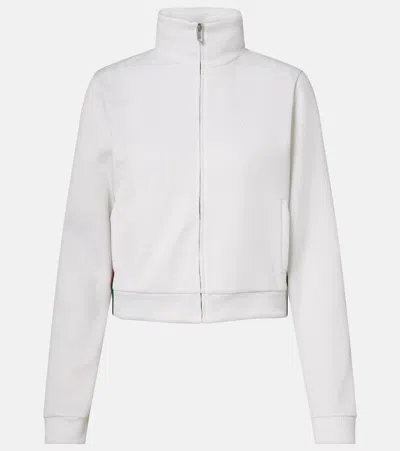 Gucci Ribbed-knit Cropped Sweatshirt In Gray