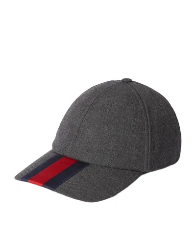 GUCCI CANVAS BASEBALL HAT WITH WEB
