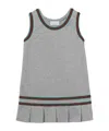 Gucci Ribbon Cotton Dress In Gray