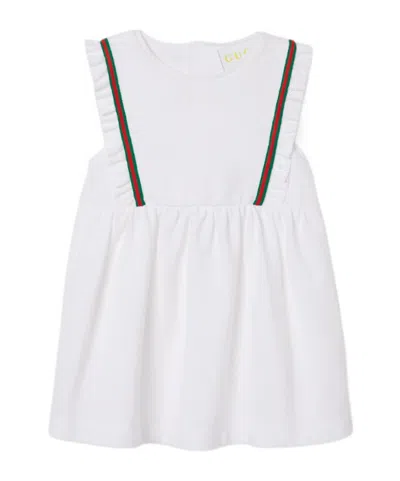 Gucci Ribbon Cotton Dress In White