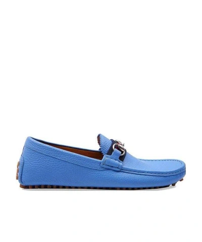 Gucci Ribbon Detail Leisure Business Shoes In Blue