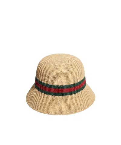 Gucci Ribbon Hat In Brown
