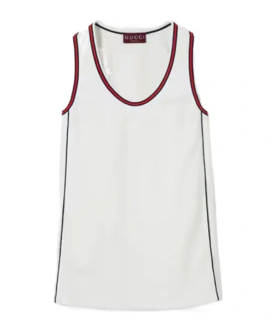 Gucci Ribbon Jersey Dress In White