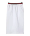 Gucci Ribbon Knitted Cotton Skirt In White