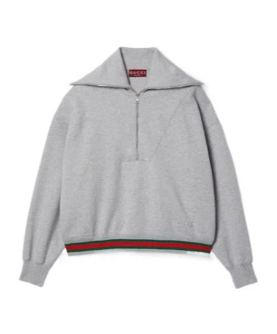GUCCI GUCCI FRONT ZIPPED SWEATSHIRT