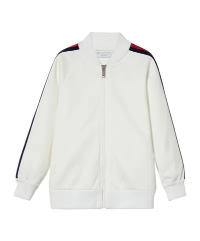 Gucci Ribbon Knitted Jacket In White