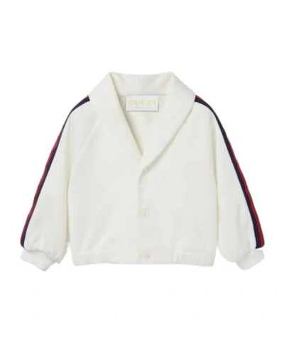 Gucci Ribbon Knitted Jacket In White