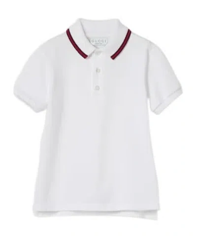 Gucci Ribbon Polo Shirt In White
