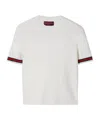 Gucci Extrafine Wool Sweater With Web Detail In White