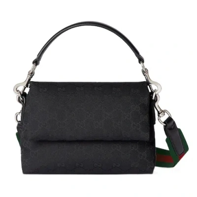 Gucci Ribbon Small Gg Cross-body Bag In Black