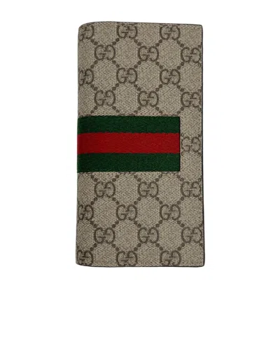 Gucci Ribbon Striped Wallet In Multicolor
