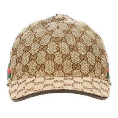 Gucci Riginal Gg Fabric Baseball Cap In Brown