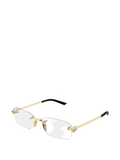 Gucci Rimless Glasses In Gold