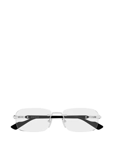 Gucci Rimless Glasses In Transparent