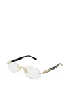 Gucci Rimless Rectangle-frame Glasses In Multi