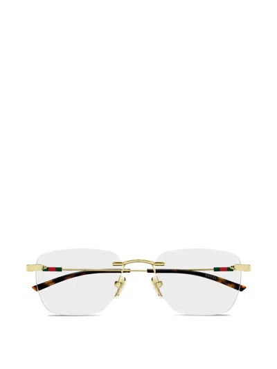 GUCCI RIMLESS SQUARE GLASSES