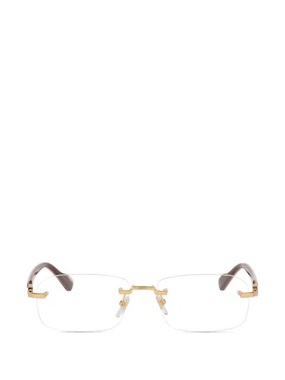 Gucci Rimless Square-frame Glasses In Transparent