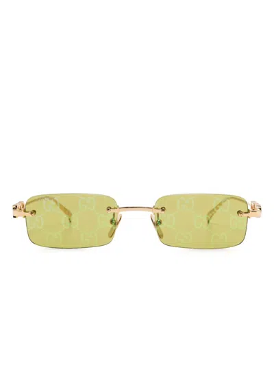 Gucci Rimless Sunglasses In 金色