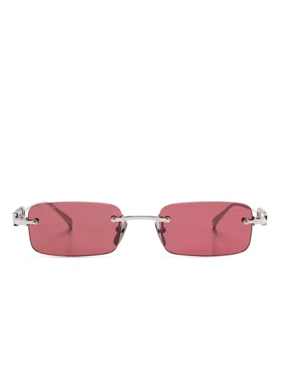 Gucci Rimless Sunglasses In 银色
