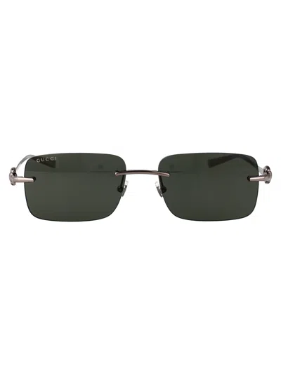 Gucci Rimless Sunglasses Gg1703 S 001 In Green